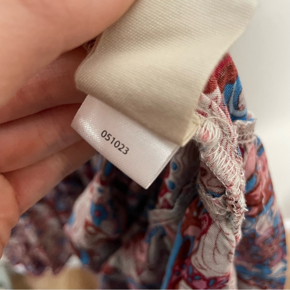 Soft Surroundings | Kara Boho Paisley Blue/Pink Tiered Maxi Dress - Picture 9 of 13